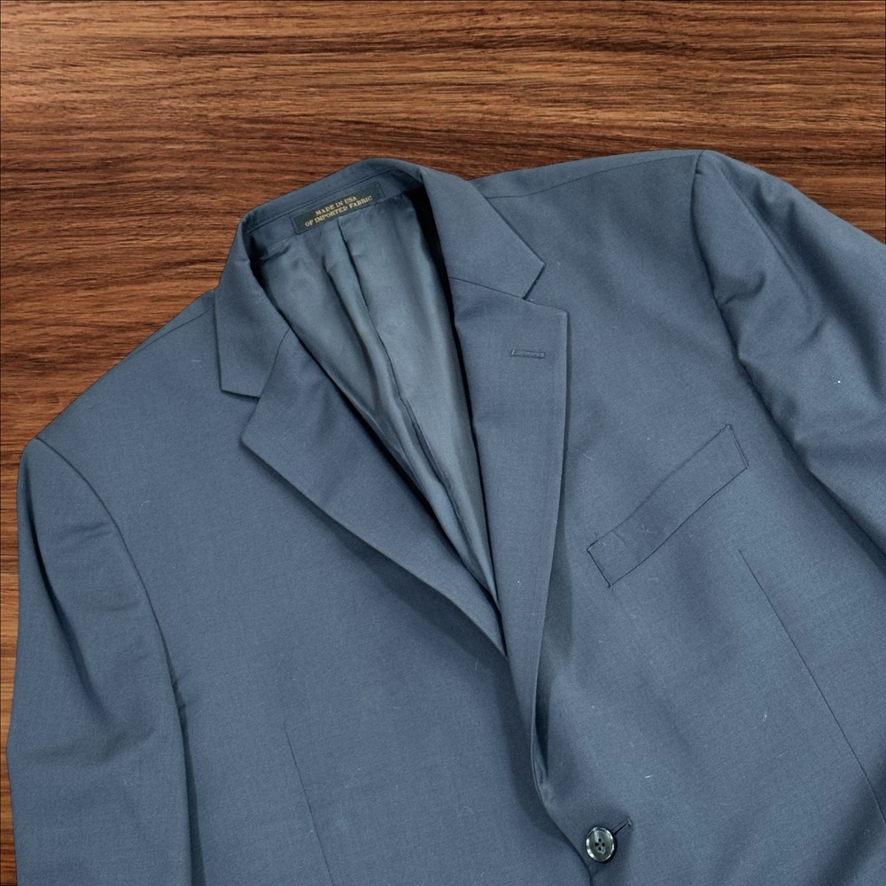 JOS A Bank Reserve Super 120s Wool Tailored Fit Mens Navy Blazer 44R‎ Marzotto